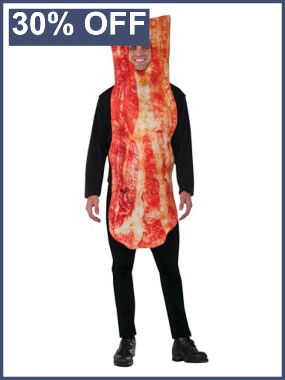 Adult Bacon Strip Costume Foam Tunic Halloween Party